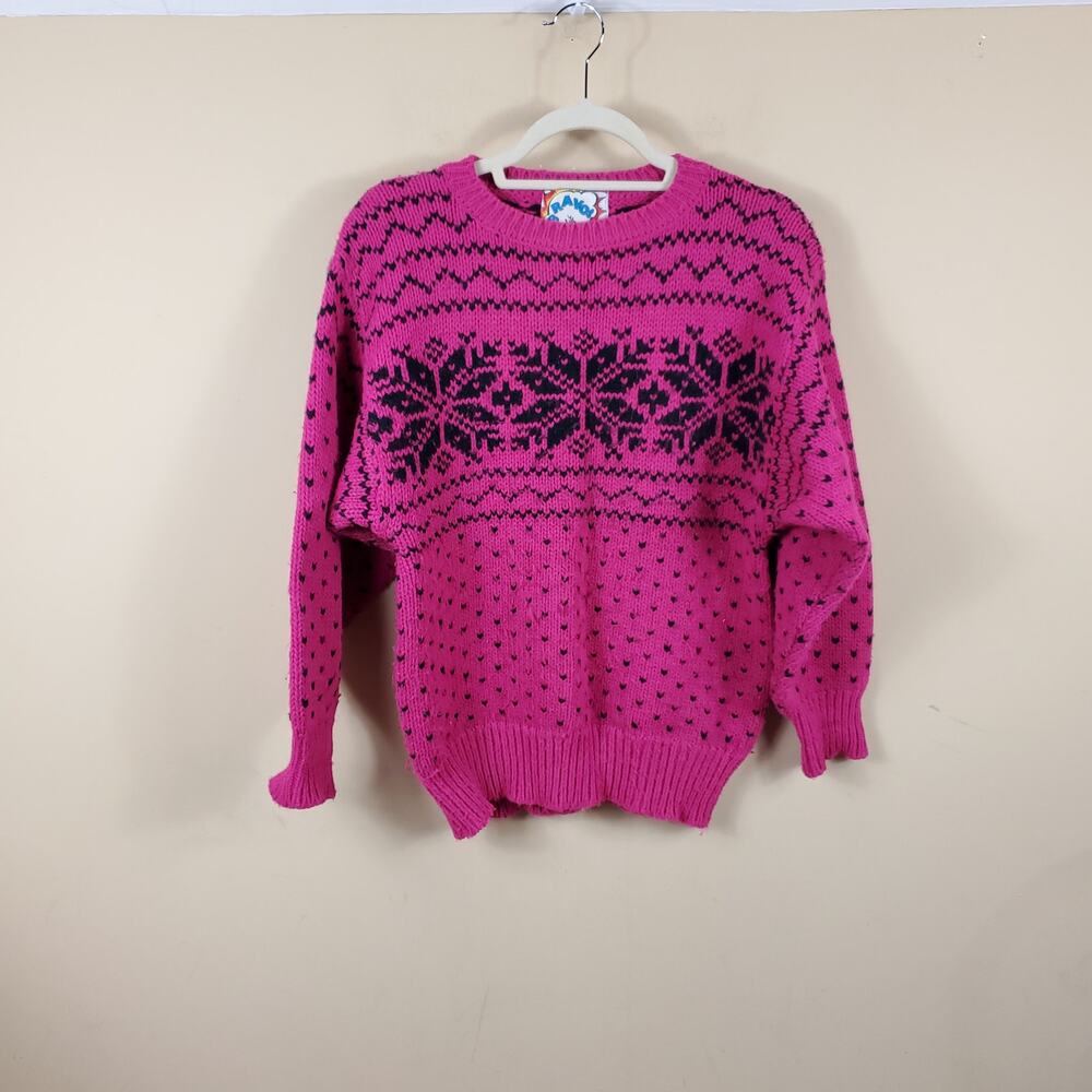 Vintage Bravo Vibrant Chunky Sweater Size S